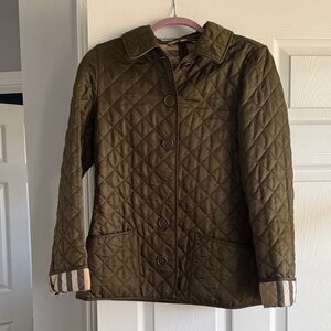 Burberry Quilted Utility Jacket in Olive